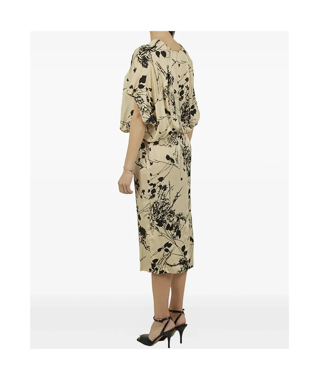 Floral-Print Midi Dress