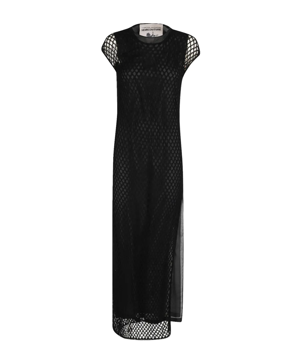 Mesh Overlay Dress