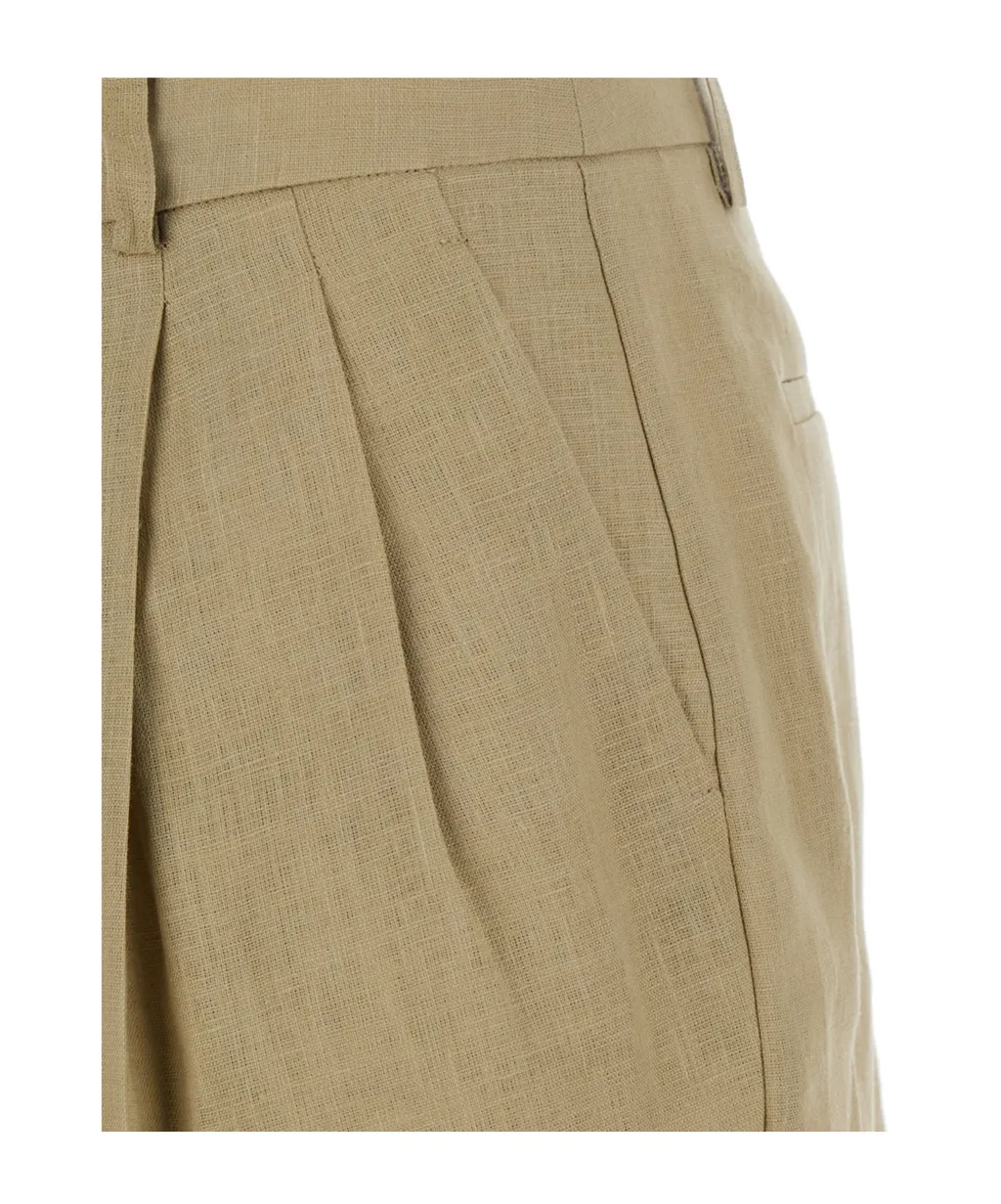 Shorts With Belt Loops And Button