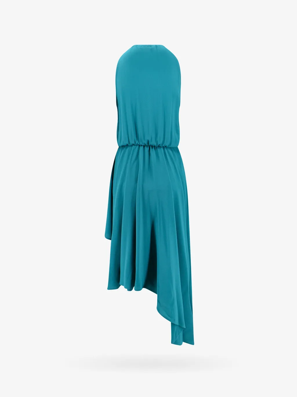 Asymmetric-Hem Sleeveless Dress