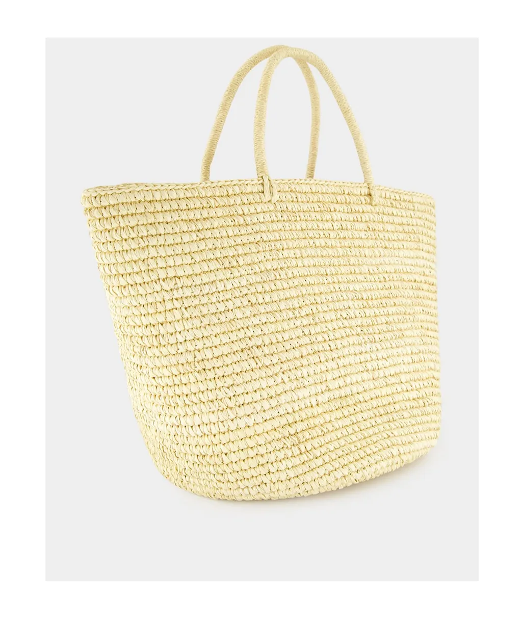 Maxi Woven-Straw Tote Bag