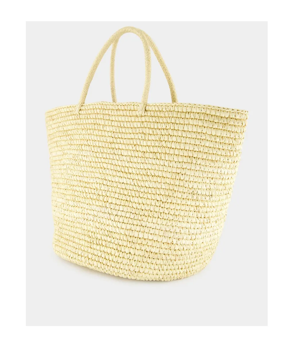 Maxi Woven-Straw Tote Bag