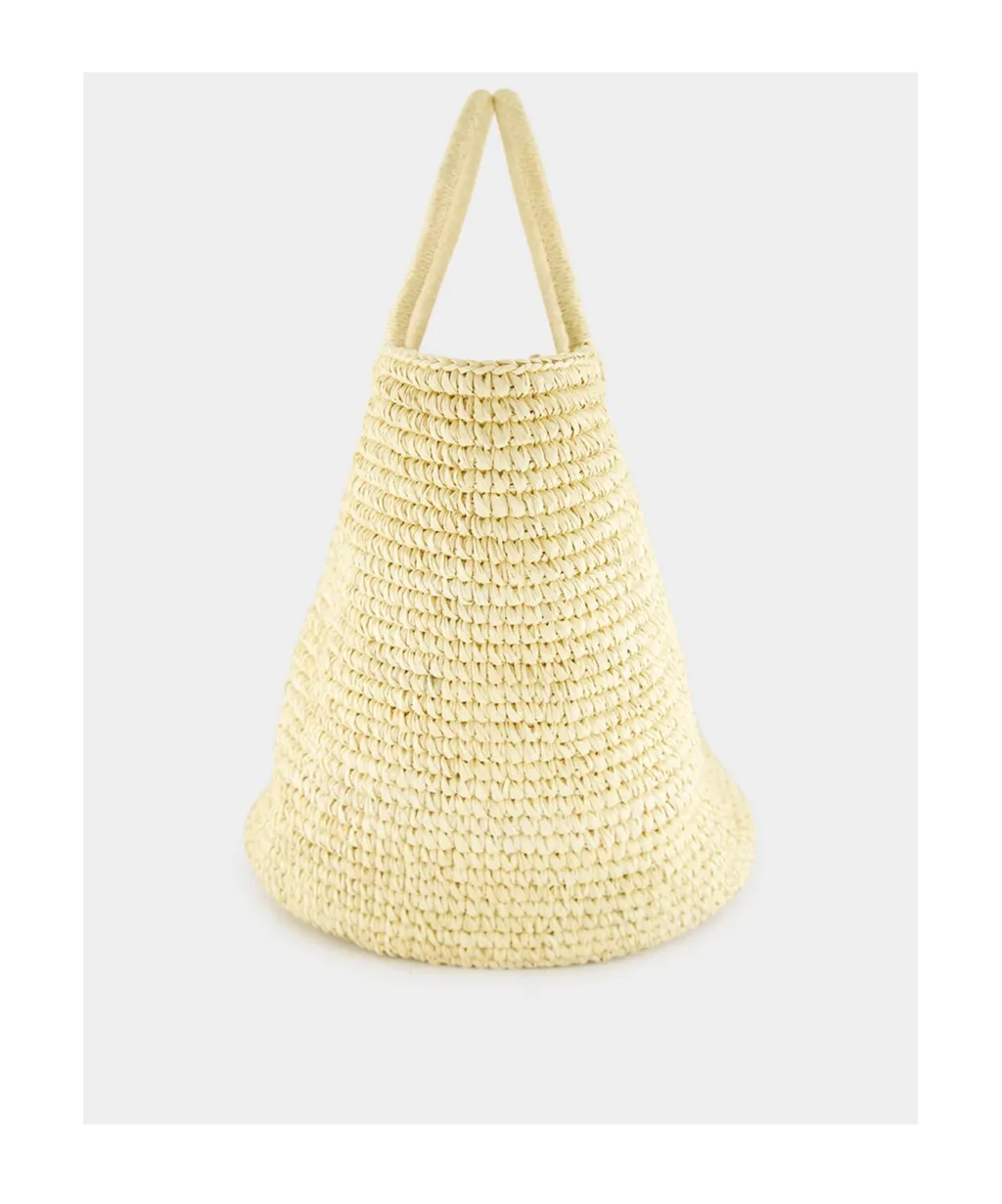 Maxi Woven-Straw Tote Bag