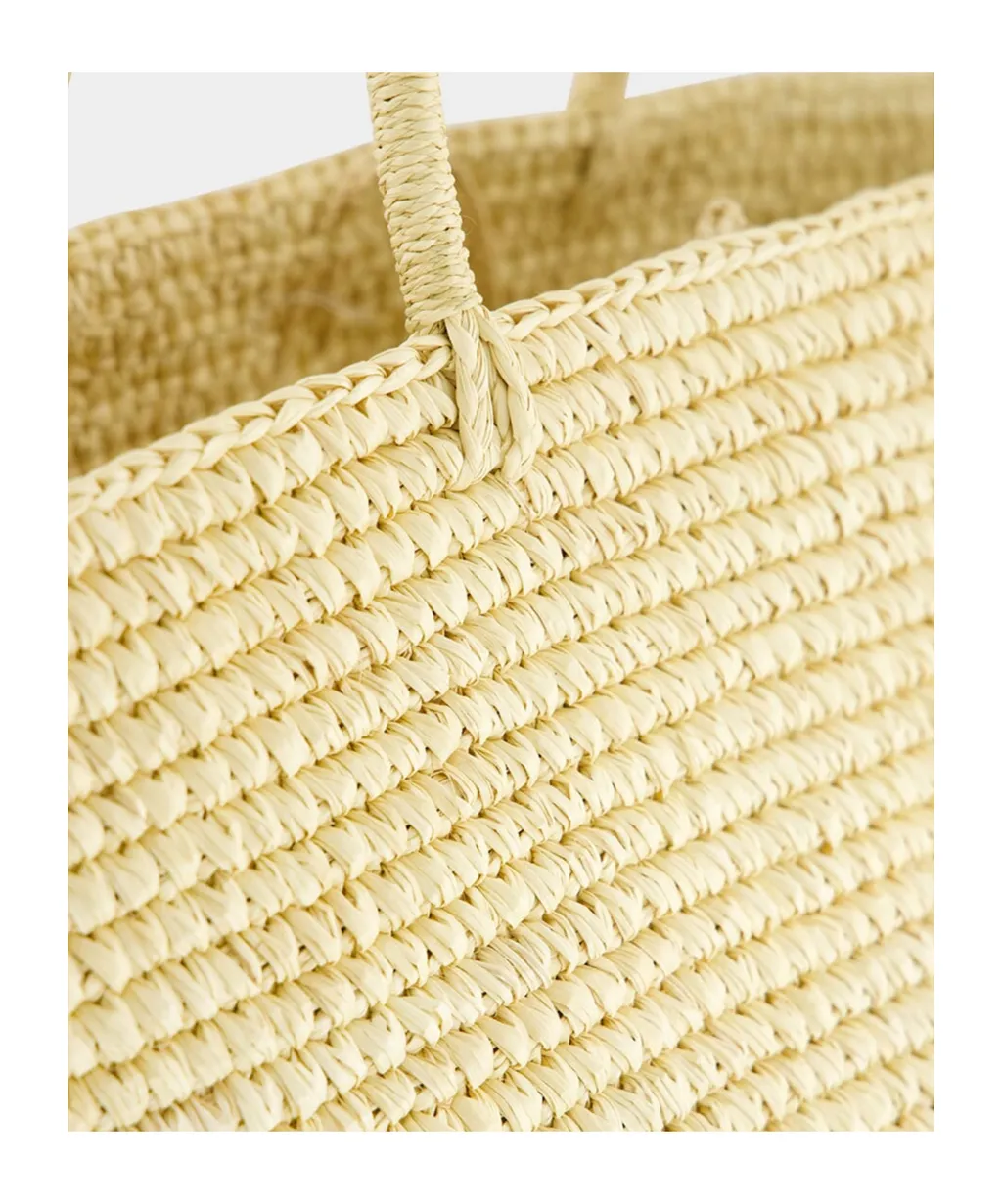 Maxi Woven-Straw Tote Bag