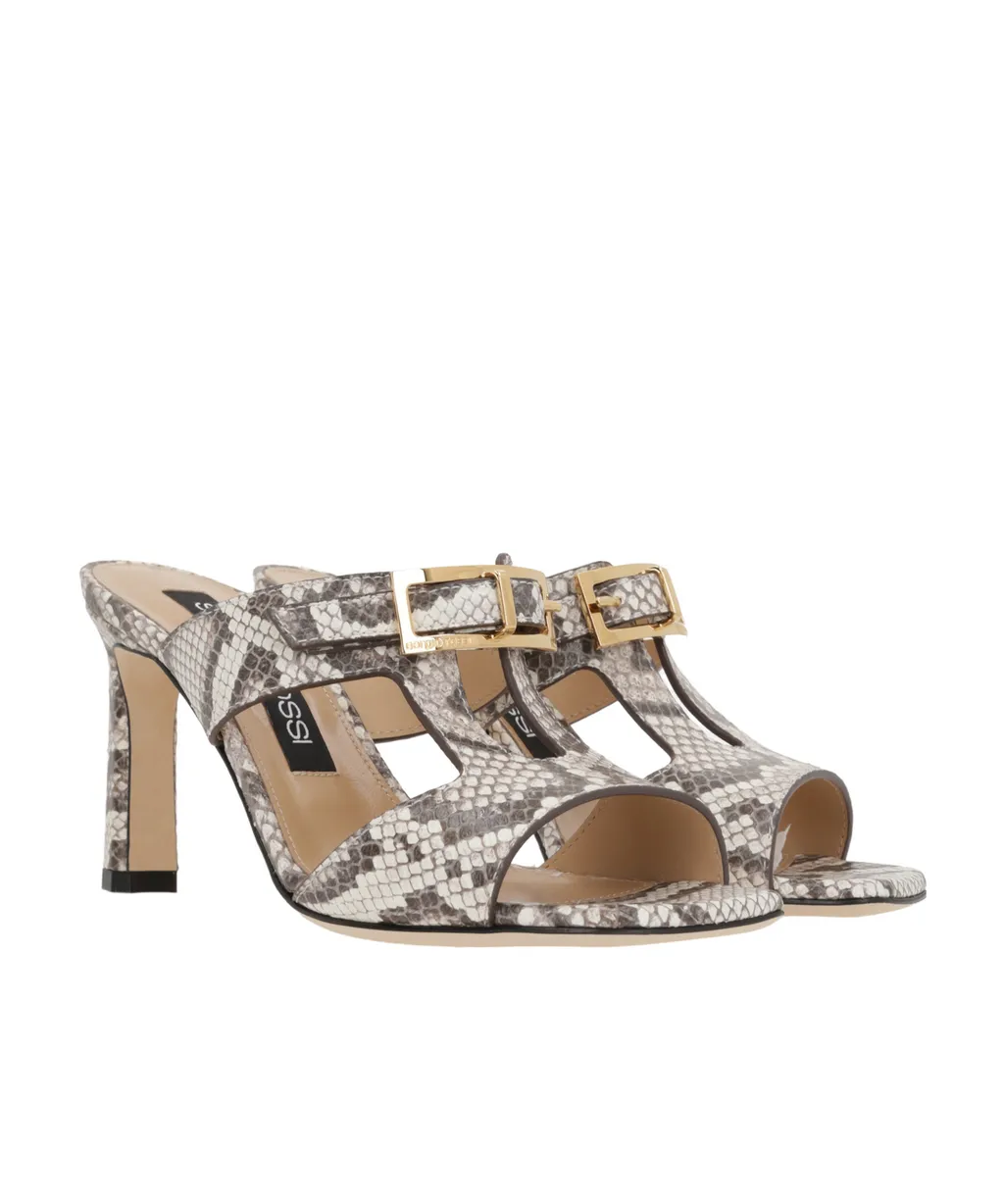 Embossed Heeled Sandals