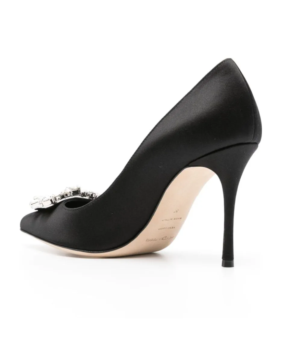 90Mm Crystal-Buckle Pumps