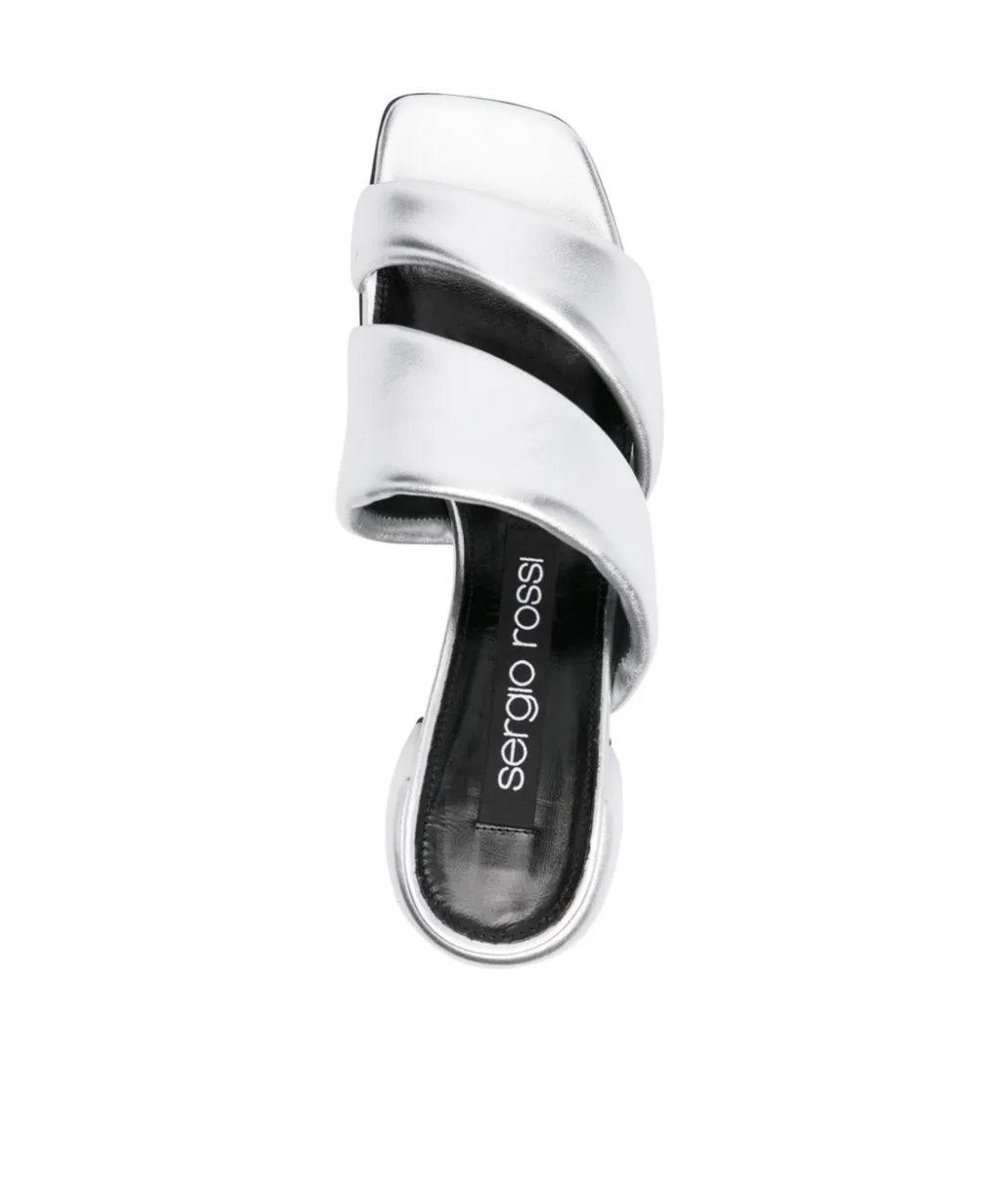 Square-Headed High-Heeled Sandals