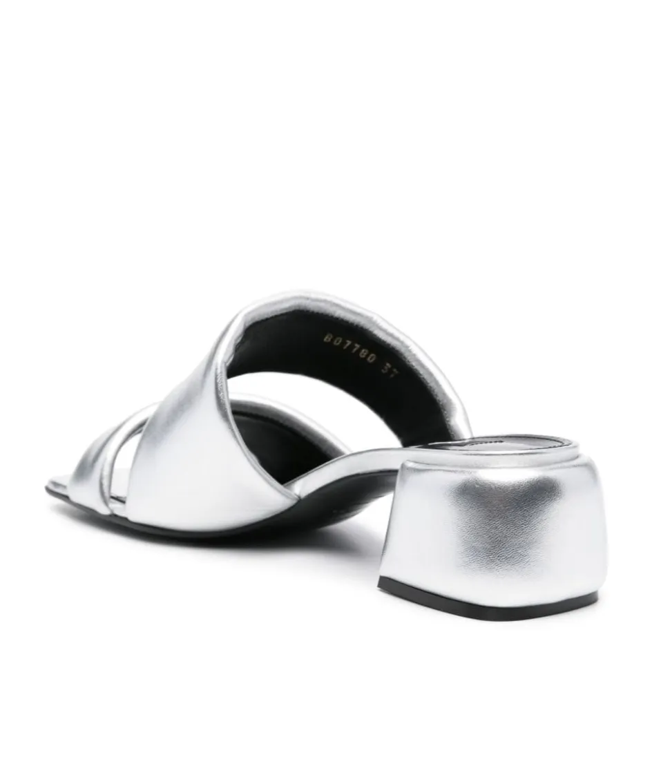 Square-Headed High-Heeled Sandals