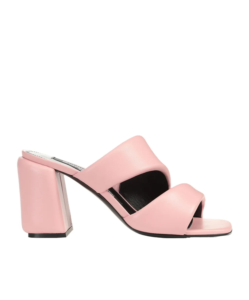 Square-Headed High-Heeled Sandals