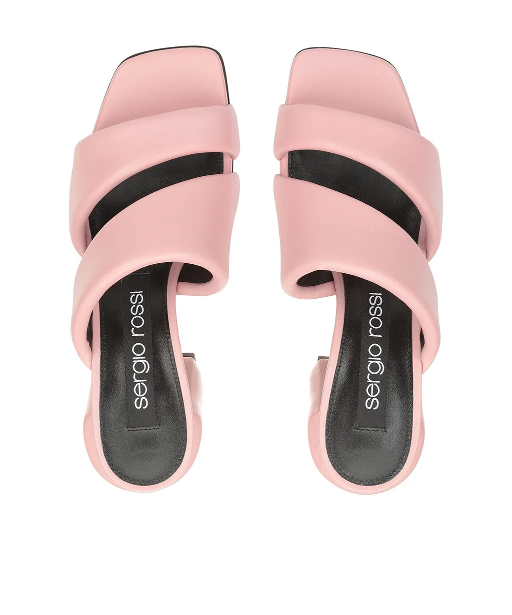 Square-Headed High-Heeled Sandals