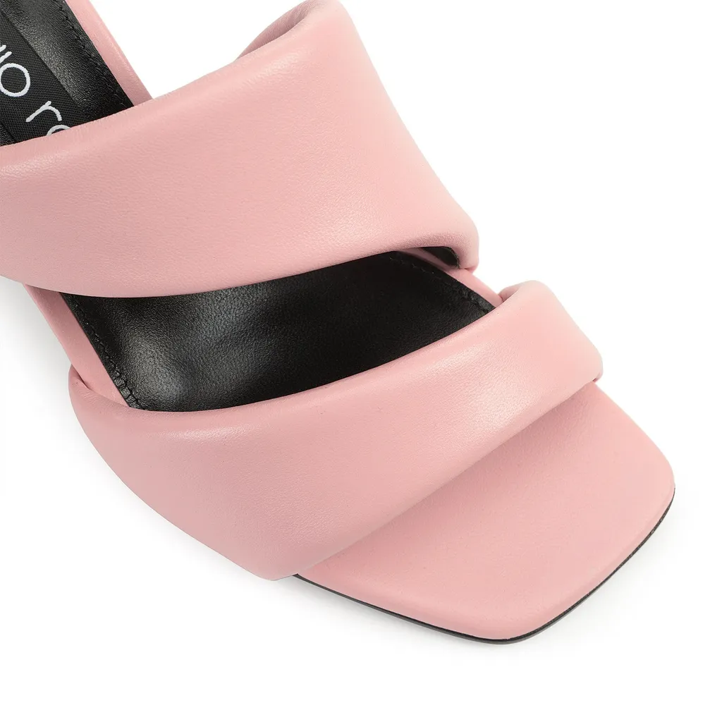 Square-Headed High-Heeled Sandals