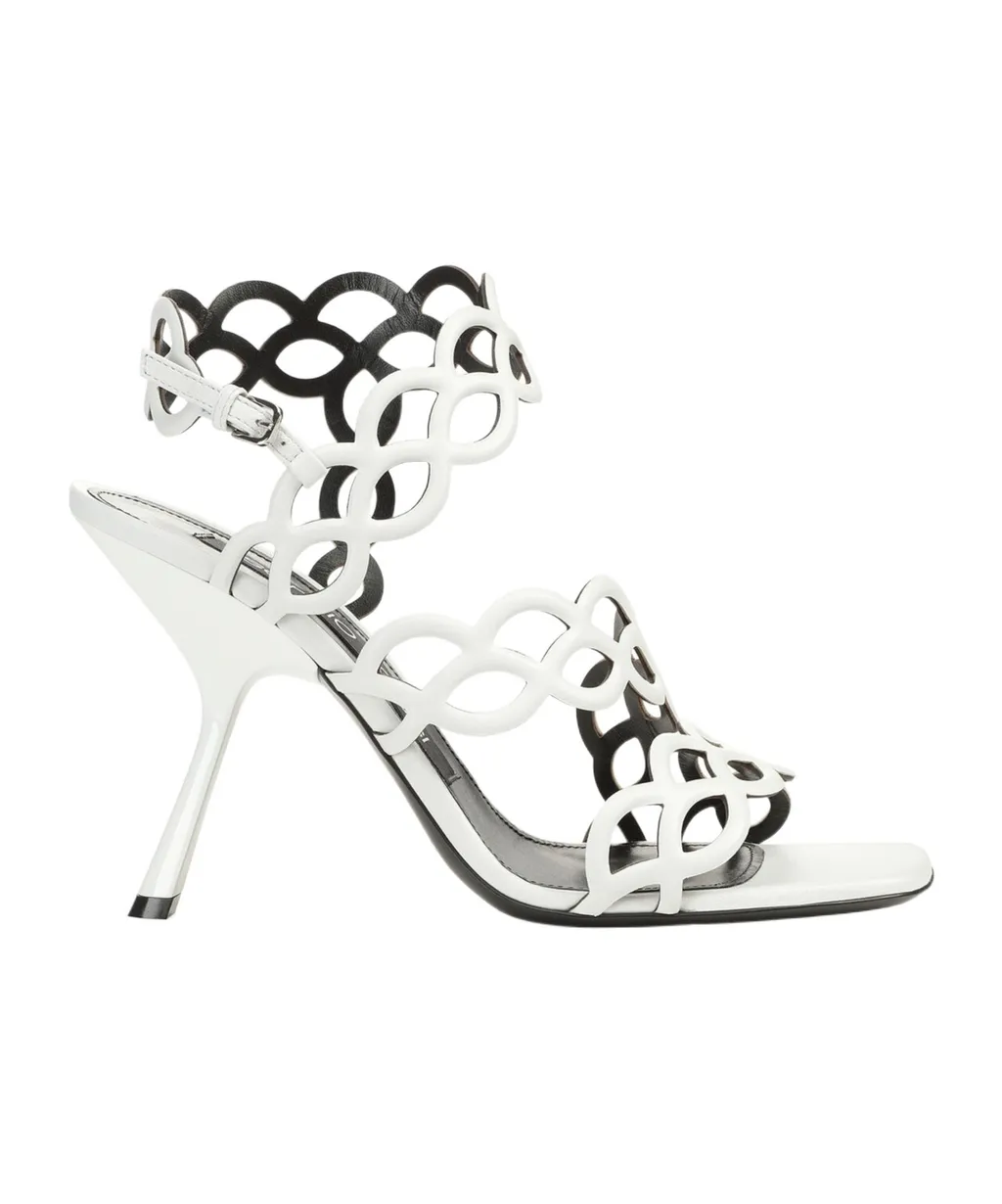 Square-Headed High-Heeled Sandals