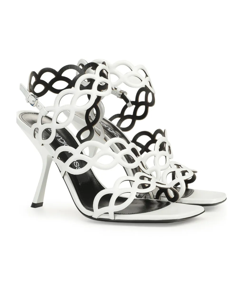 Square-Headed High-Heeled Sandals