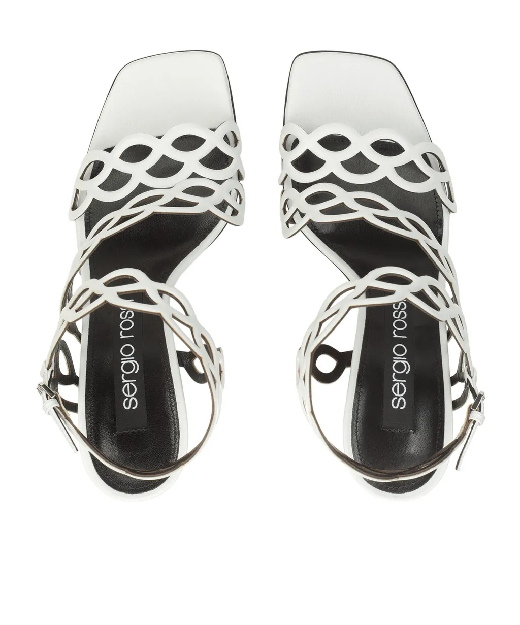 Square-Headed High-Heeled Sandals