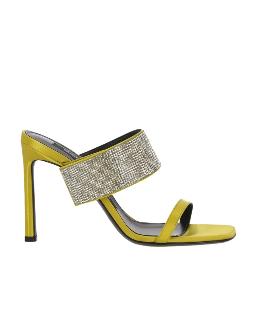 Paris Open Toe Satin Mules