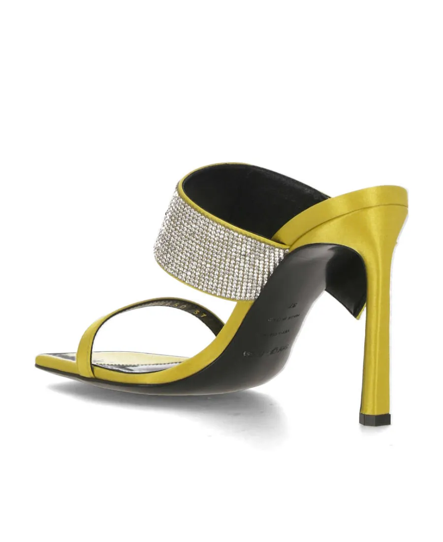 Paris Open Toe Satin Mules