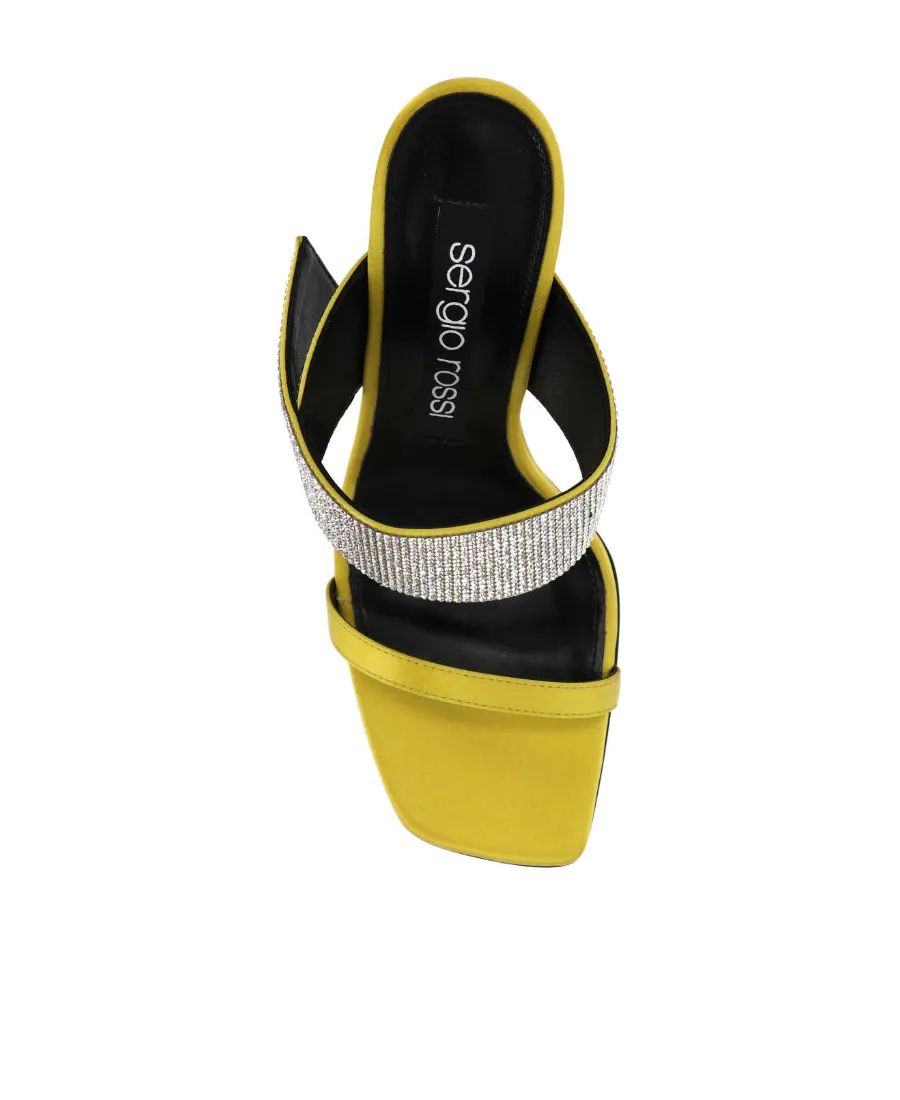 Paris Open Toe Satin Mules