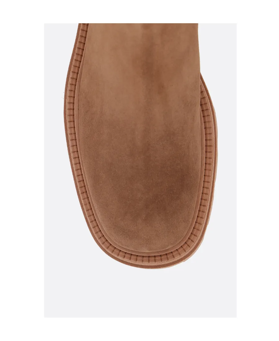 Sr Milla Square-Toe Suede Boots