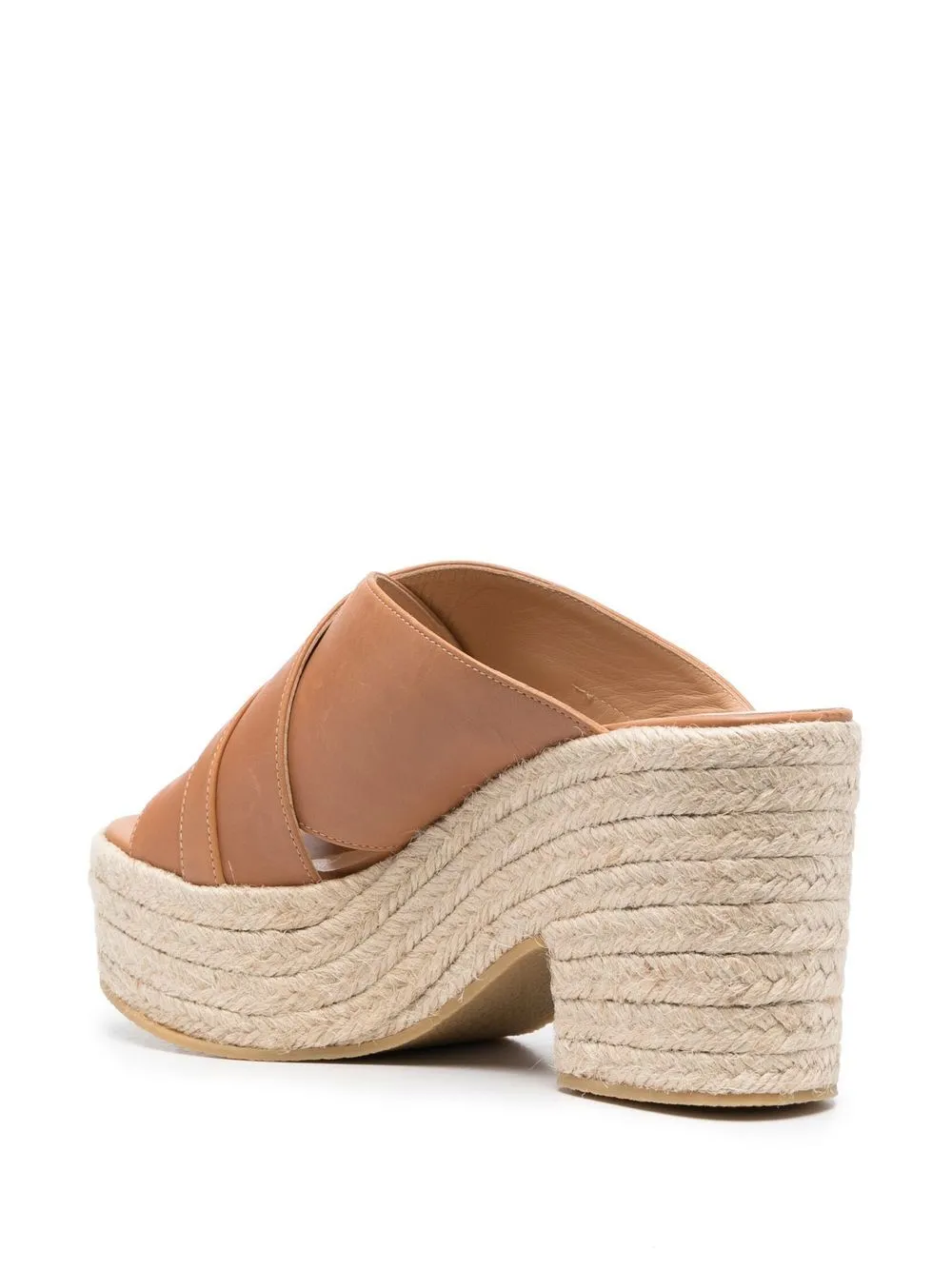 Nora 90Mm Leather Crossover Strap Mules