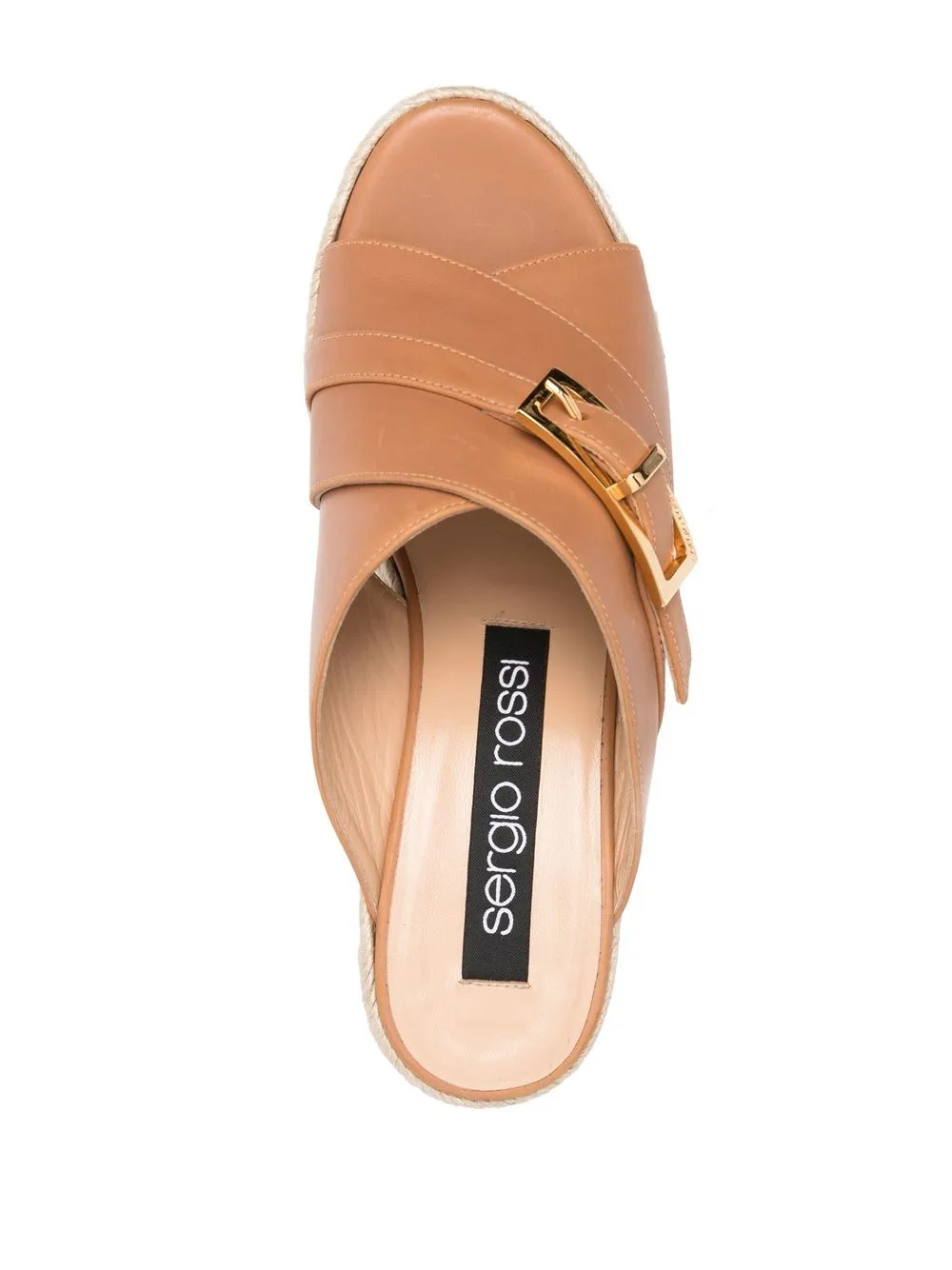 Nora 90Mm Leather Crossover Strap Mules