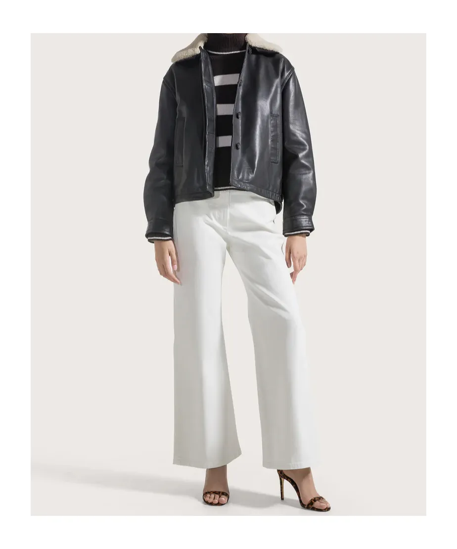 High-Waisted Long Jeans