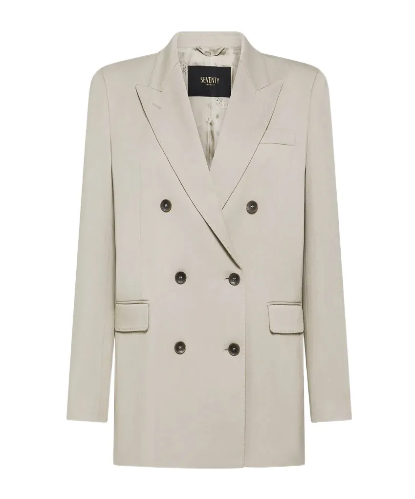 Double-Breasted Gabardine Jacket