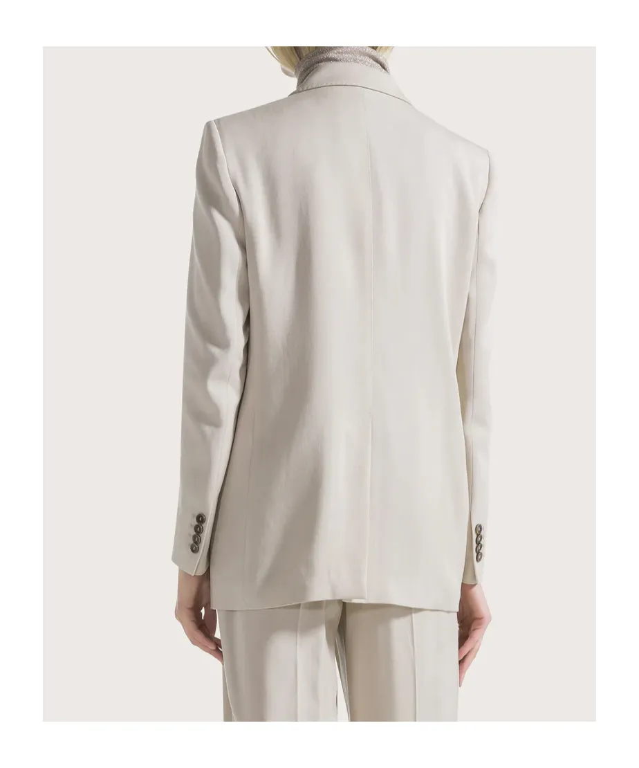 Double-Breasted Gabardine Jacket