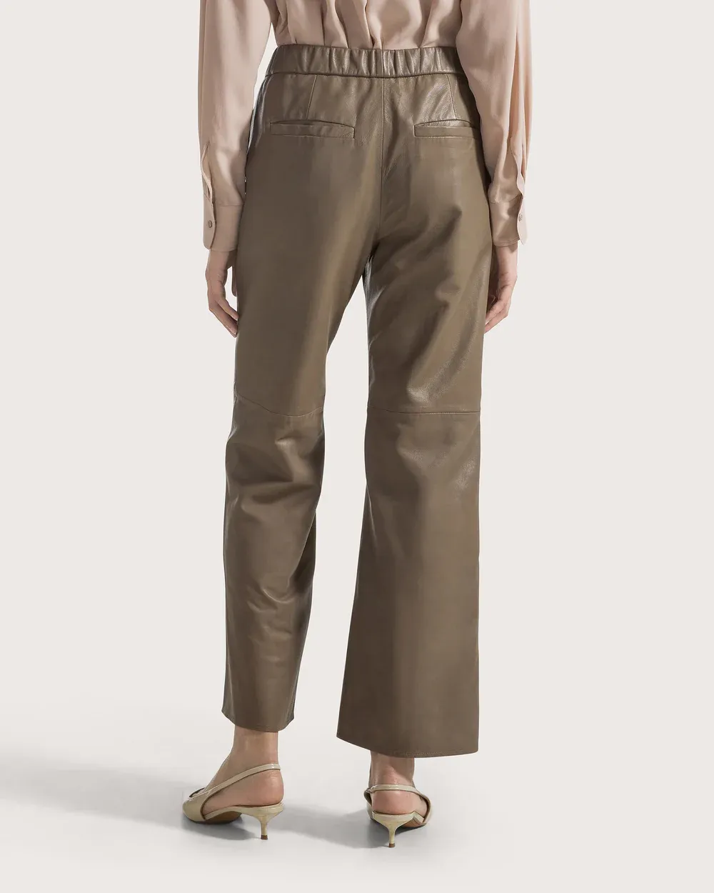 Nappa Leather Stretch Pants