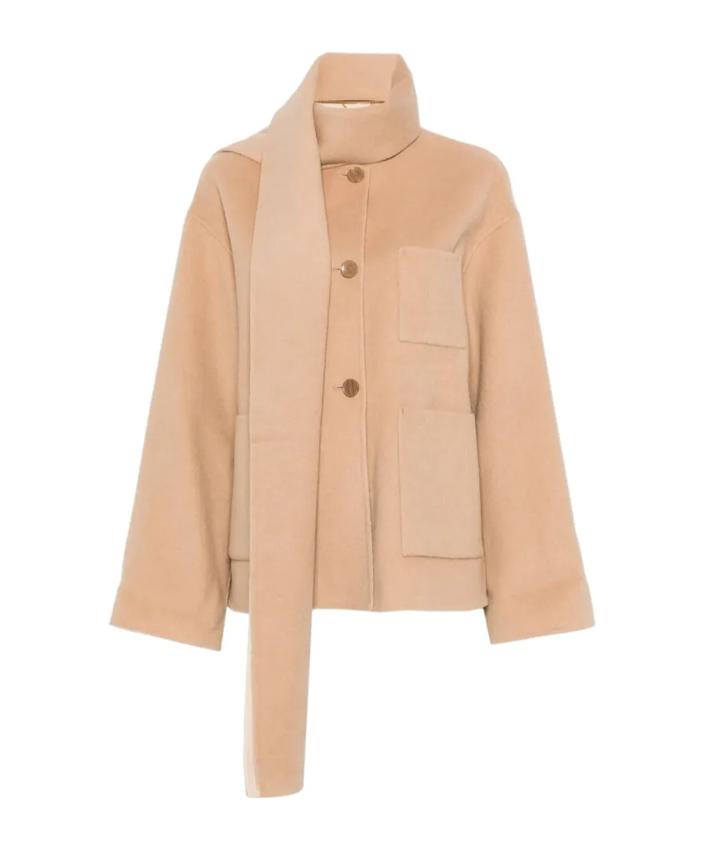 Patch-Pocket Wool Coat