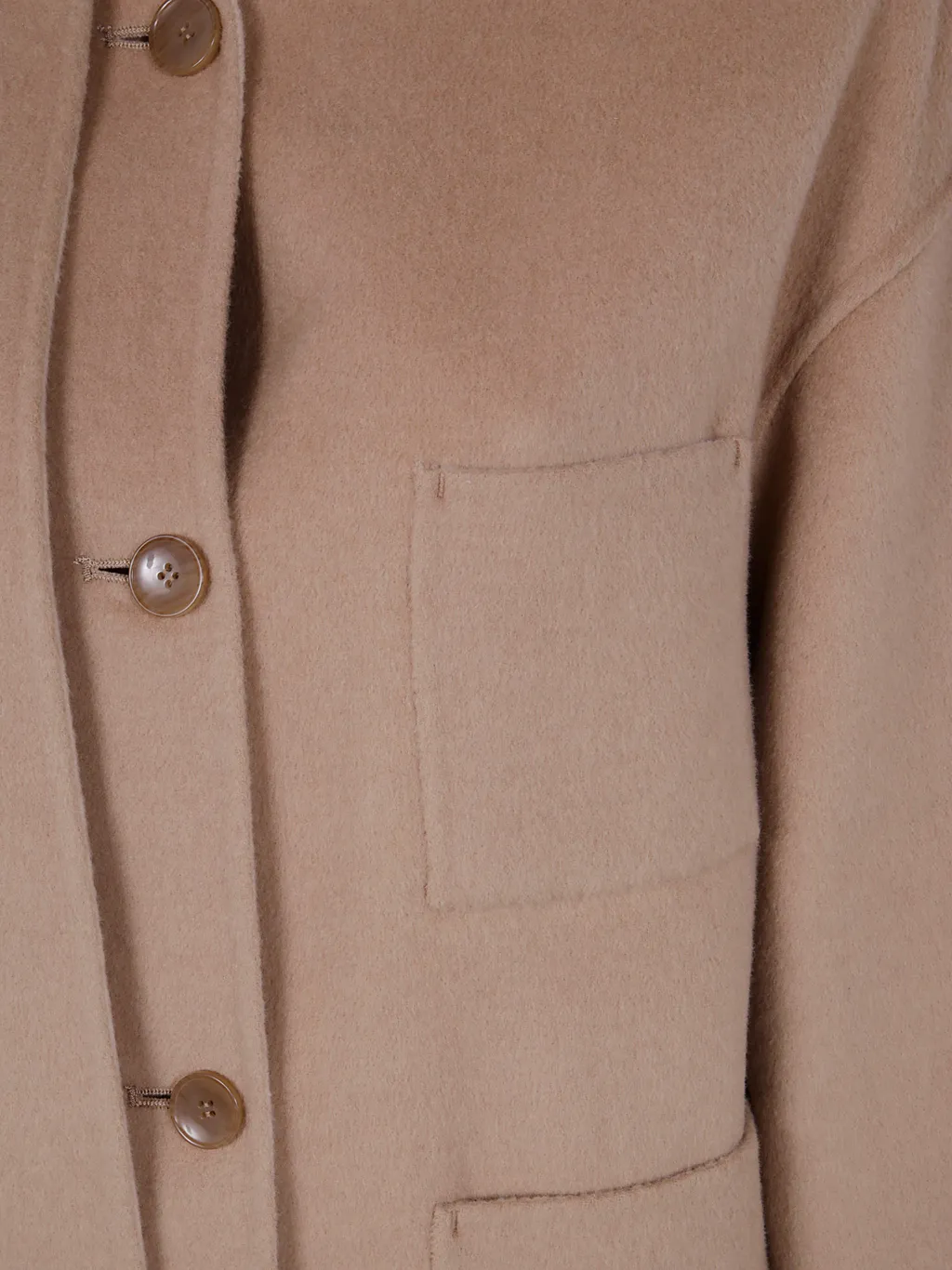 Patch-Pocket Wool Coat