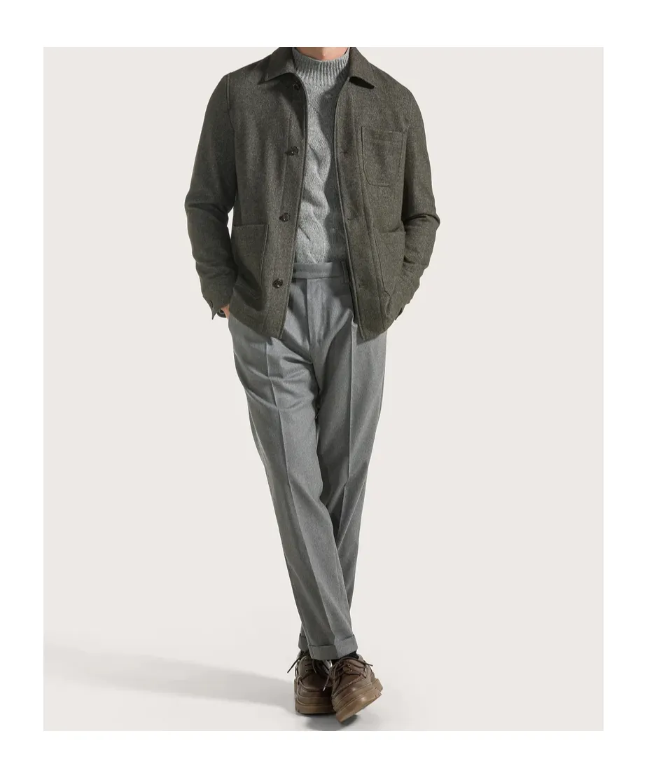 Blended Wool Braided Turtleneck