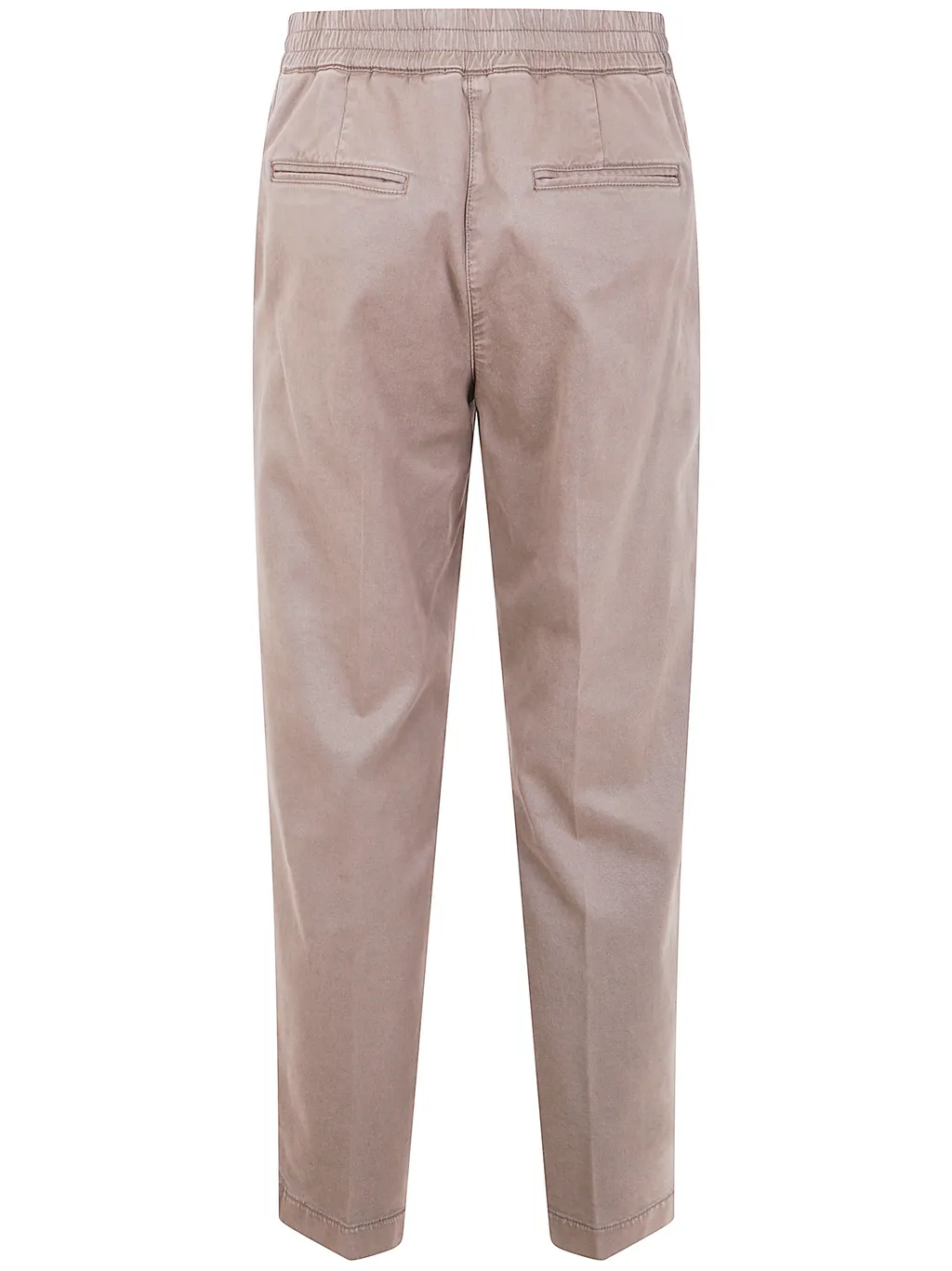 Elastic-Waistband Cotton Trousers