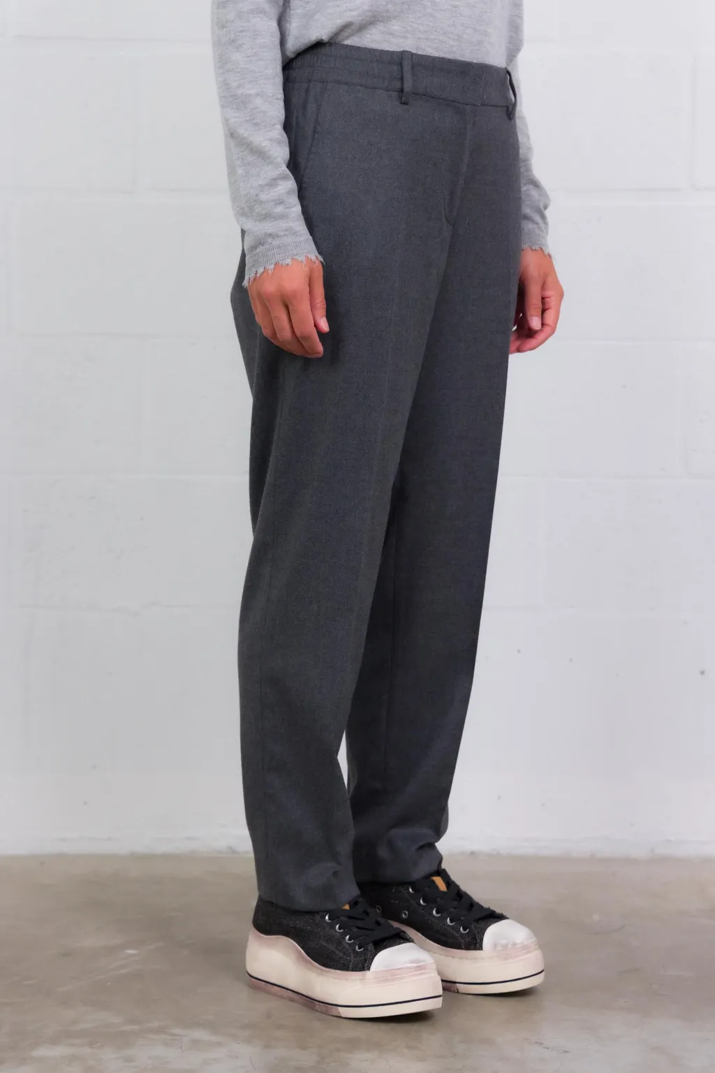 Mid-Rise Straight-Leg Trousers