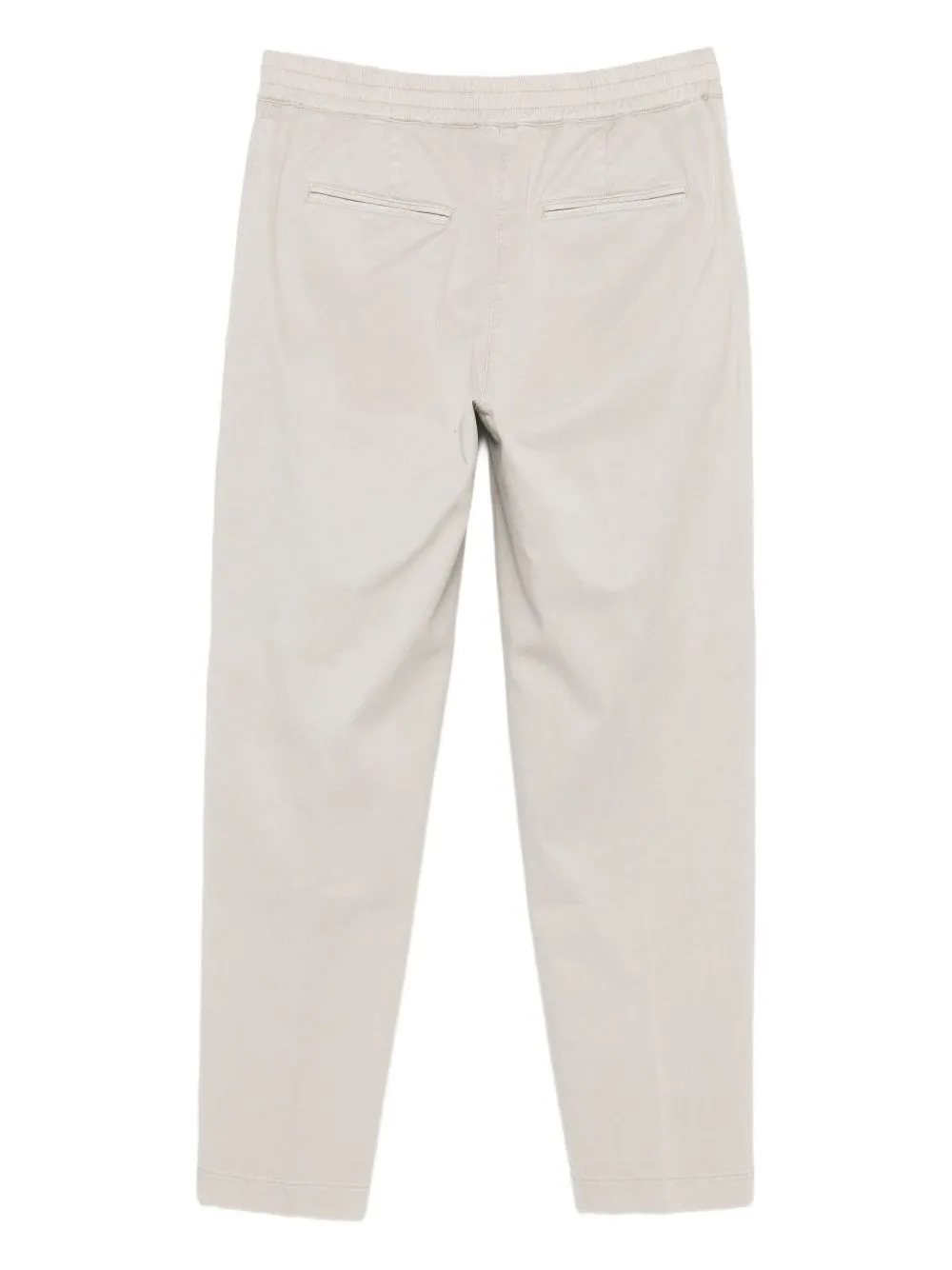 Elastic-Waistband Straight-Leg Trousers
