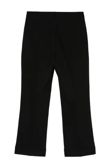 Tailored Cropped Crepe Trousers