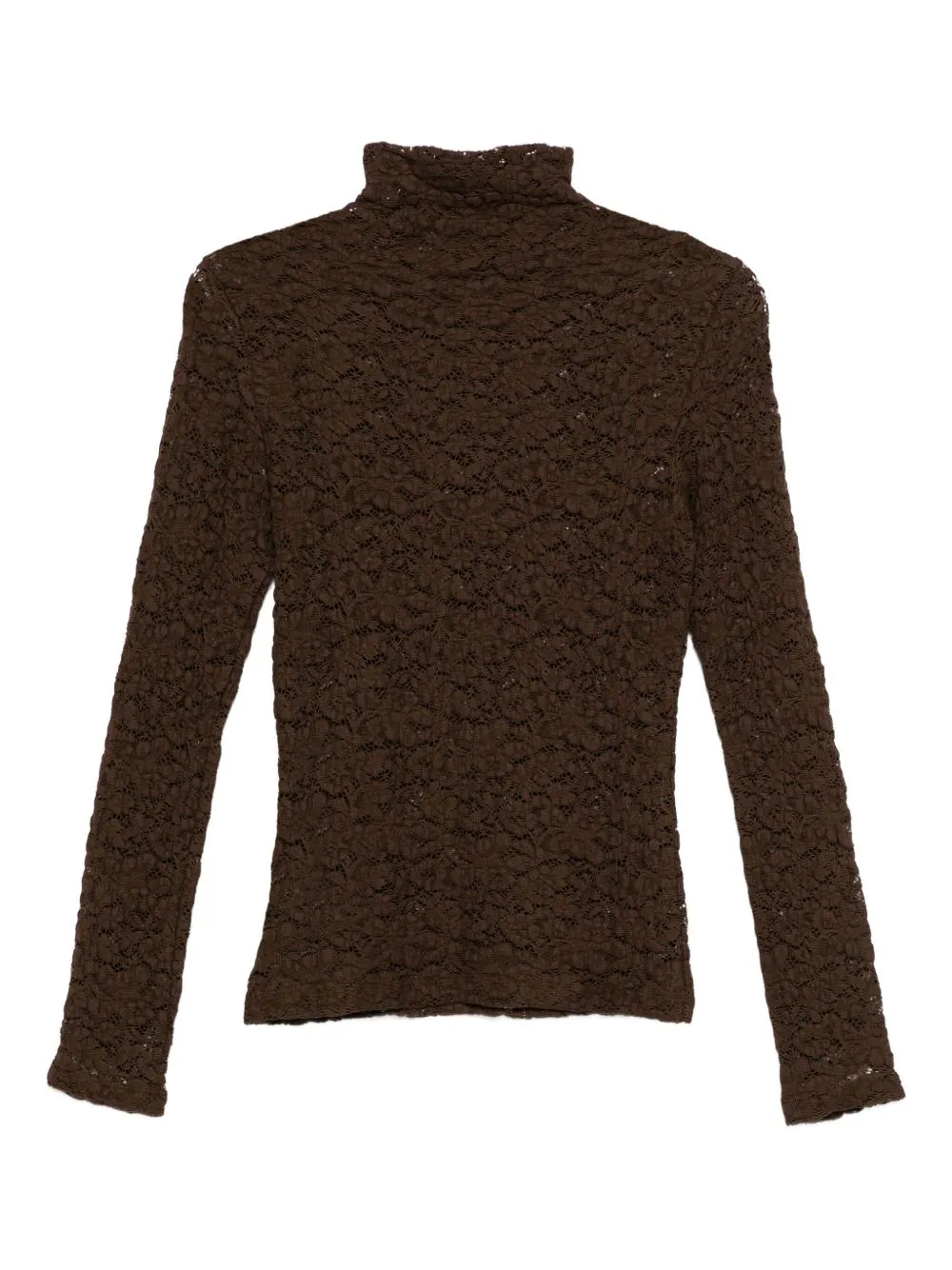 Lace High-Neck Sweater