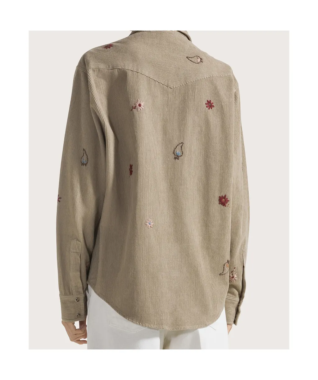 Embroidered Corduroy Shirt