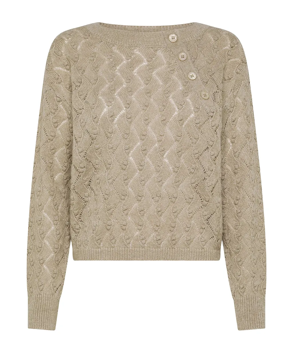 Button Textured Sweater