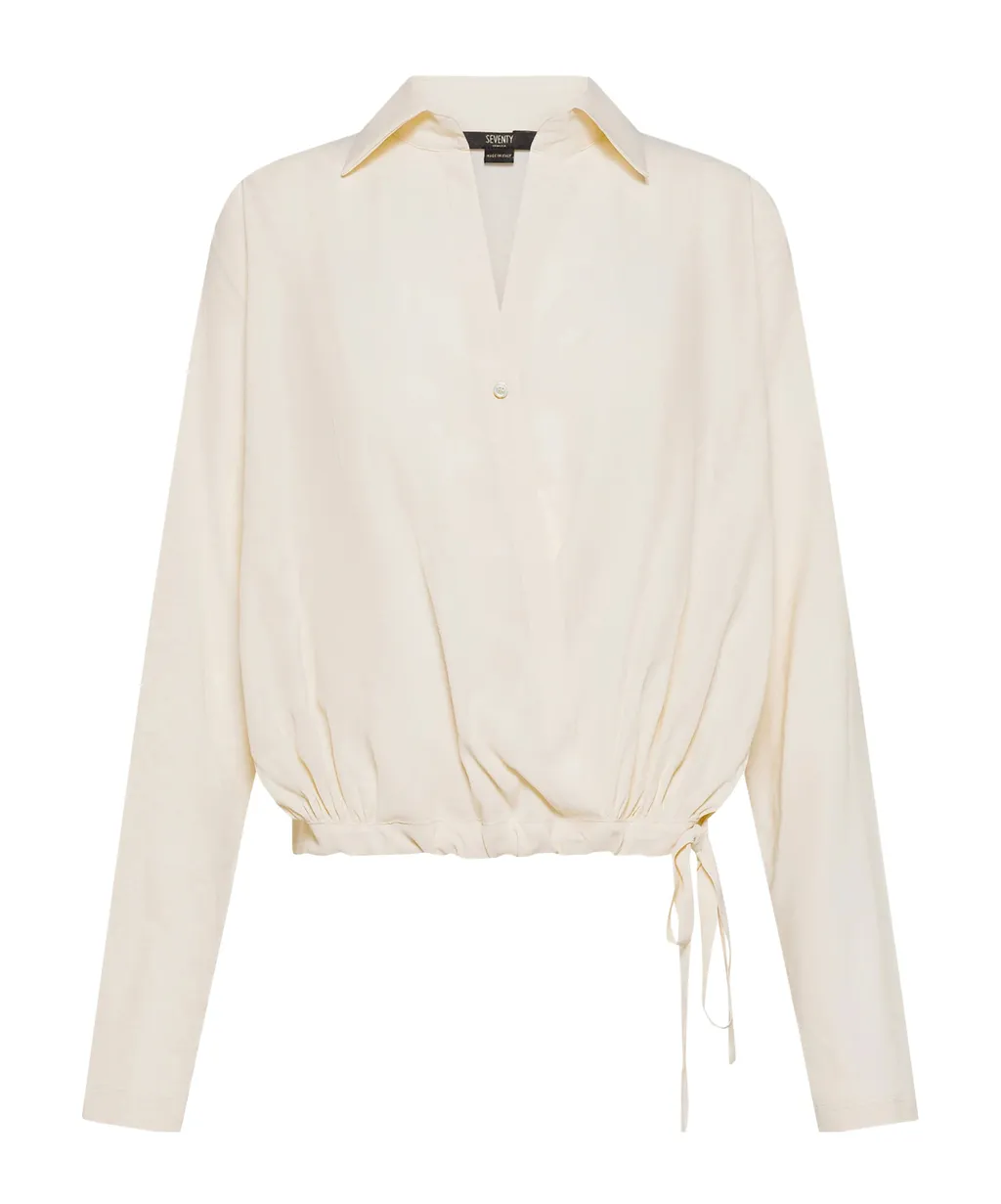 Drawstring-Hem Blouse