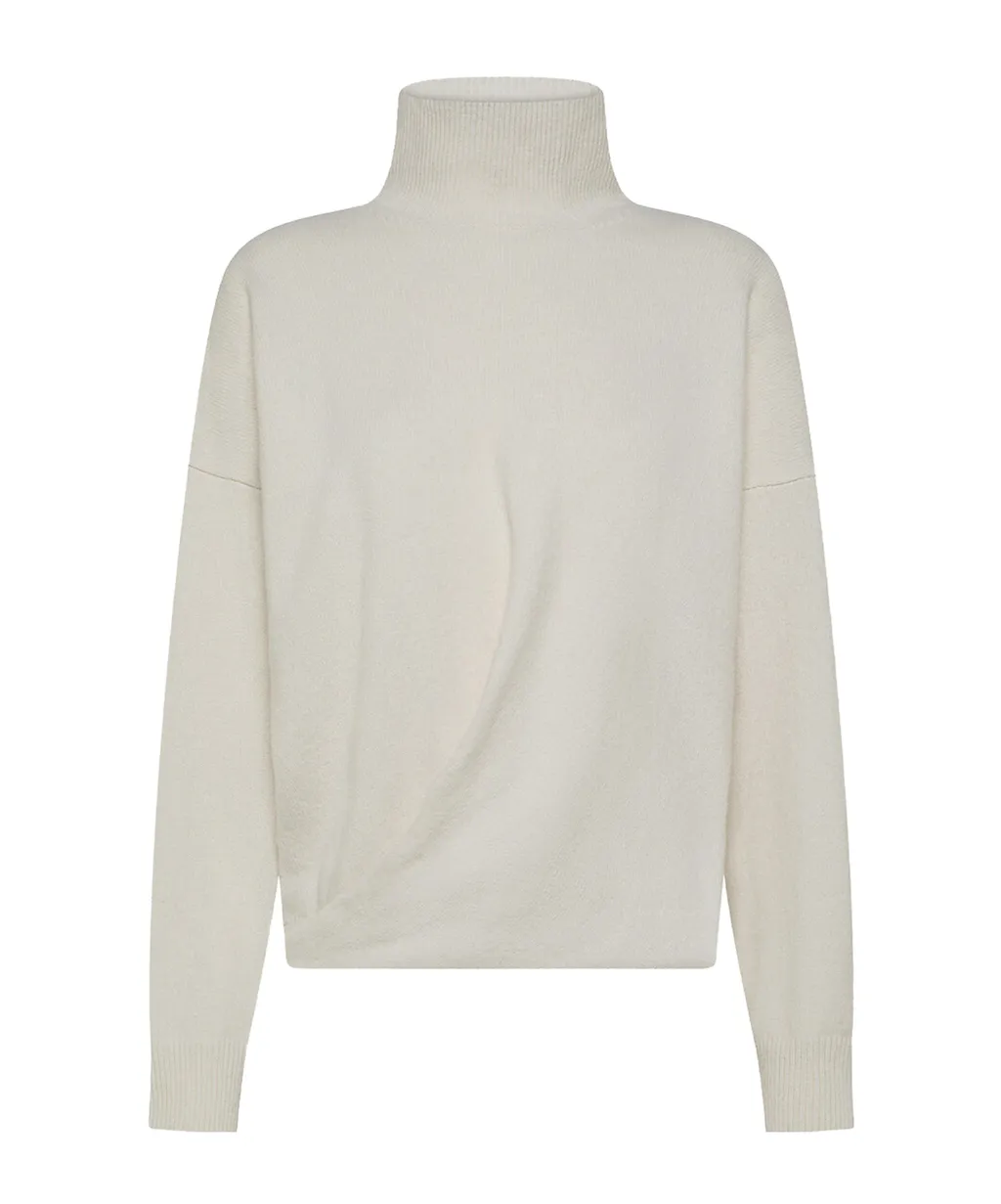 Turtleneck Twist-Front Sweater