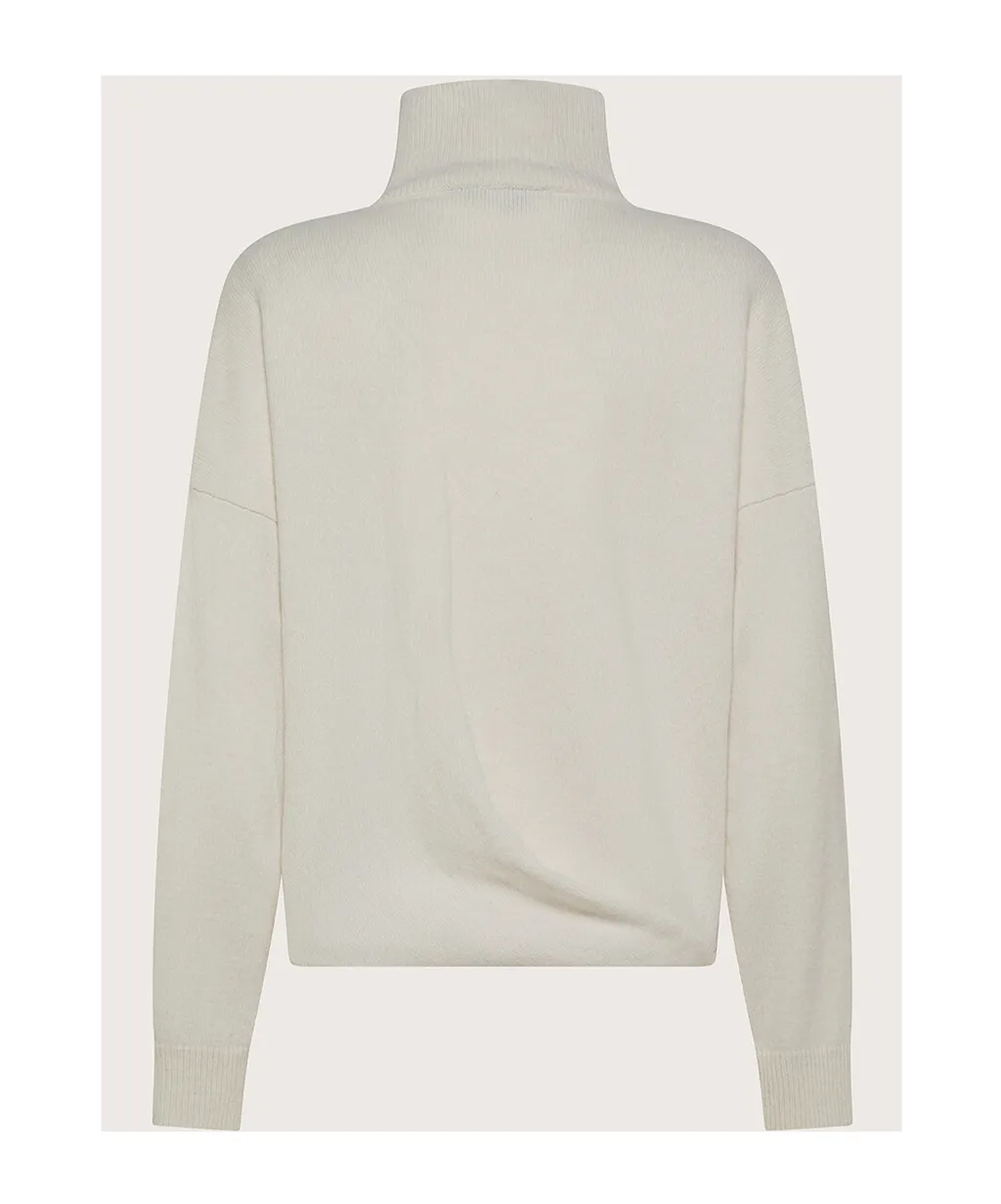 Turtleneck Twist-Front Sweater
