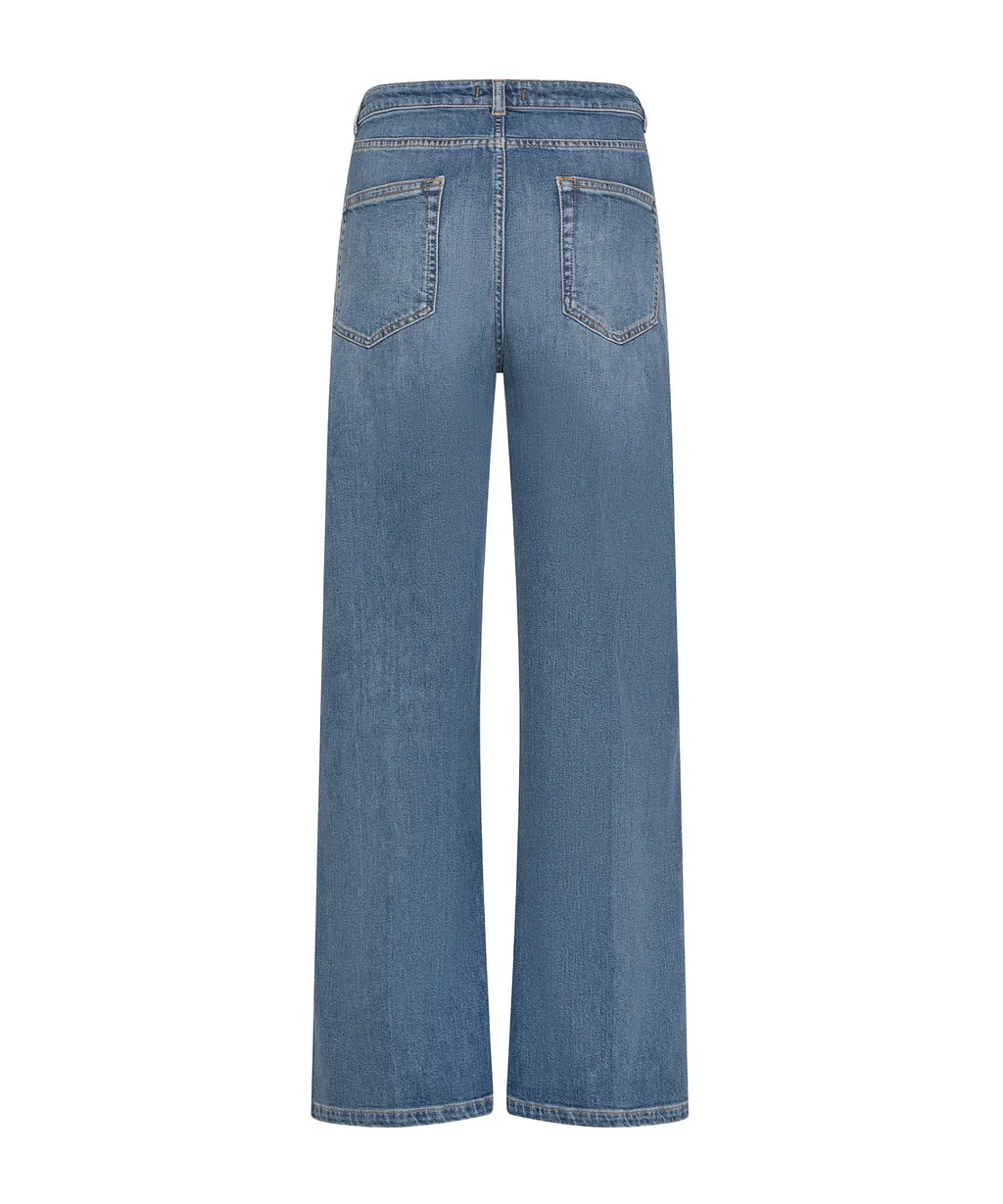 High-Waist Straight-Leg Jeans