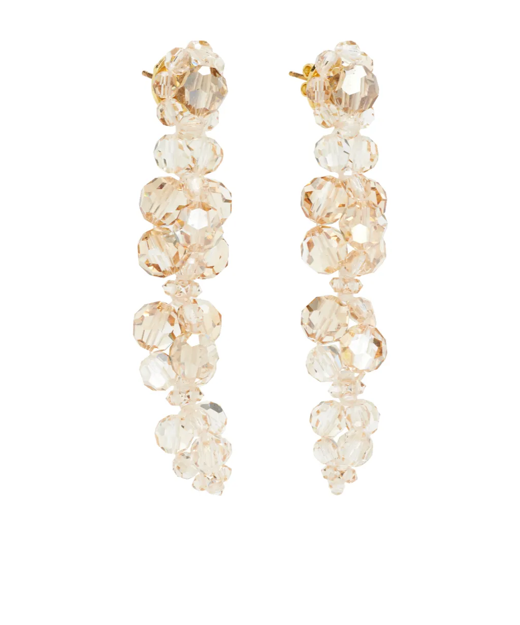 Cluster Drop Crystal Earrings