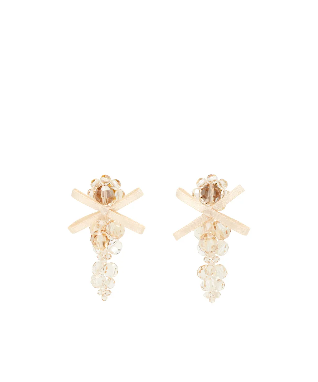 Embellished Bow Earrings