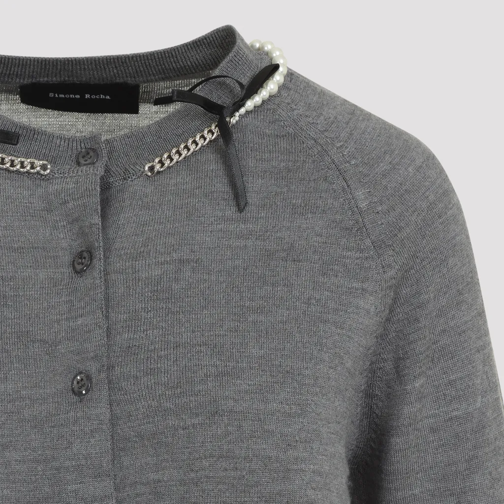 Broken Necklace Knitted Cardigan
