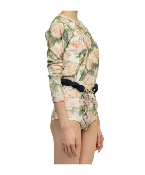 Flower Jacquard Crewneck Jumper