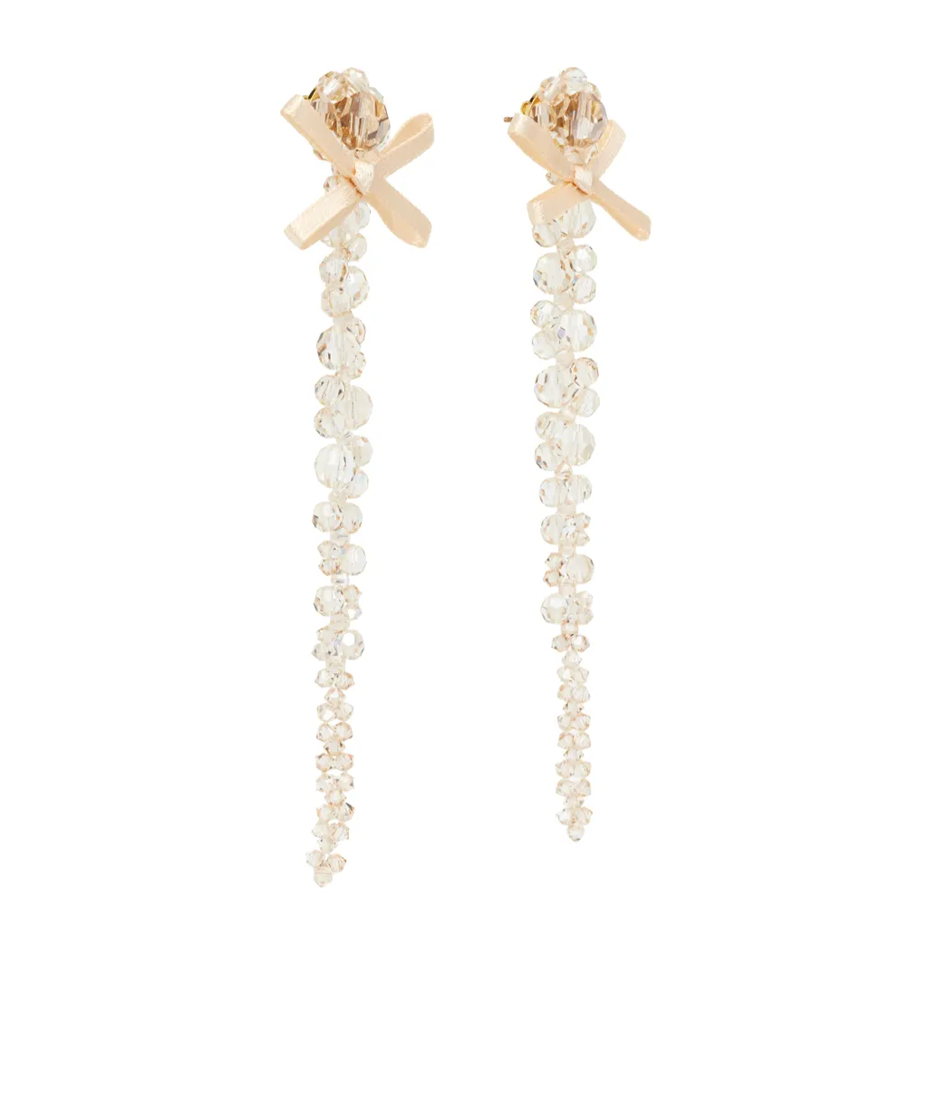 Bow-Detail Embellished Earrings