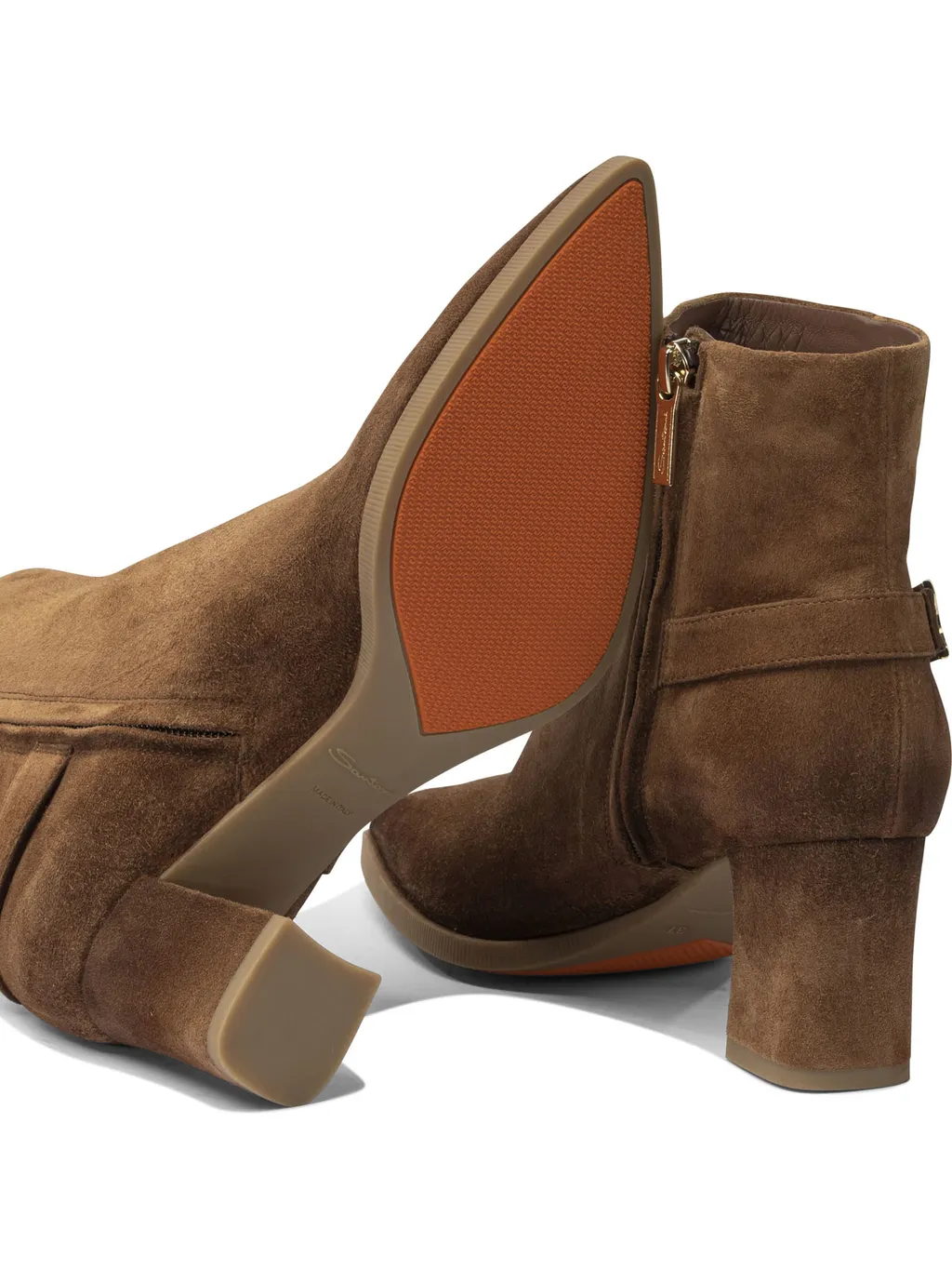 Buckle Detailed Heeled Ankle Boots