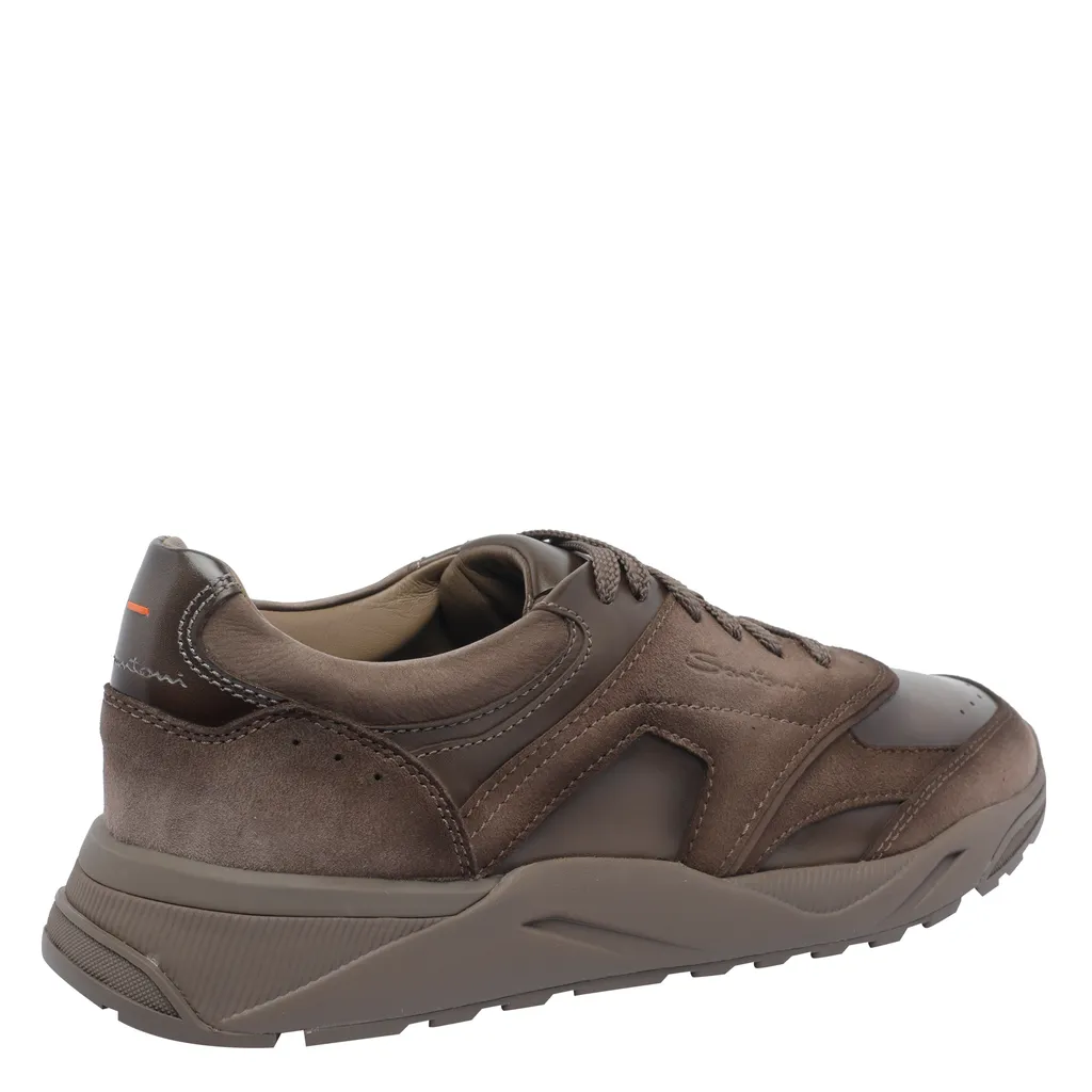 Logo Embossed Lace-Up Sneakers