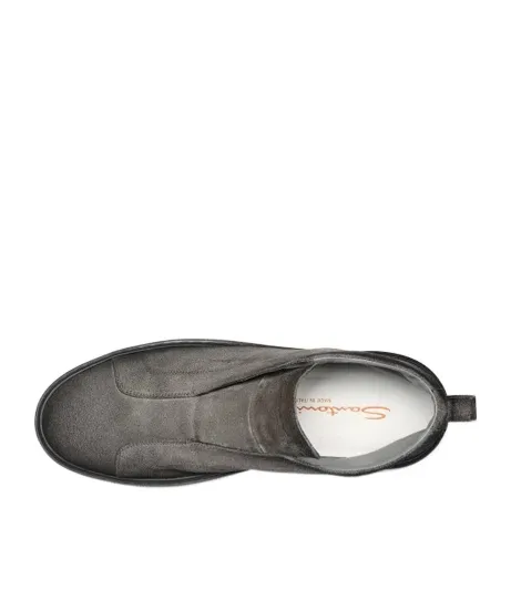 Elastic-Panel Suede Sneakers